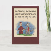 Funny Abschluss Cards: Nesting Material Karte (Vorderseite)