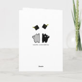 Funny Abschluss Cats Glückwünsche Karte (Rückseite)