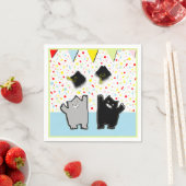 Funny Abschluss Cats Party Serviette (Beispiel)