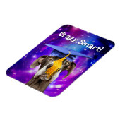 Funny Abschluss Dog Tragehut Magnet (Linke Seite)