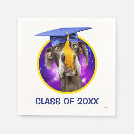 Funny Abschluss Dog Tragehut Serviette (Vorderseite)