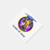 Funny Abschluss Dog Tragehut Serviette (Ecke)