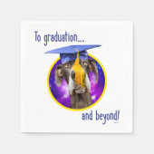 Funny Abschluss Dog Tragehut Serviette (Vorderseite)