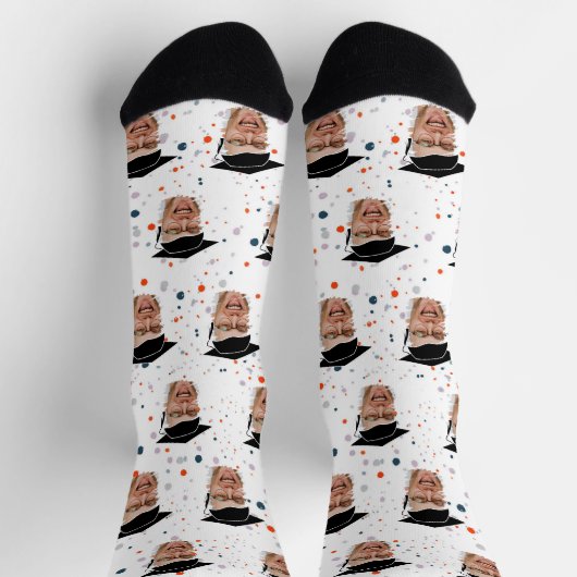 Funny Abschluss Foto Socken (Oben)
