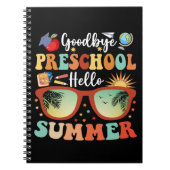 Funny Abschluss Goodbye Preschool Hello Summer Notizblock (Vorderseite)