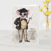 Funny Abschluss Hipster Hog Alle Aufmerksamkeit Karte (Gelbe Blume)