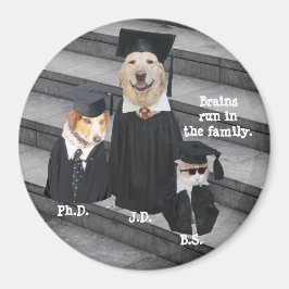 Funny Abschluss Hunde & Katzen Magnet