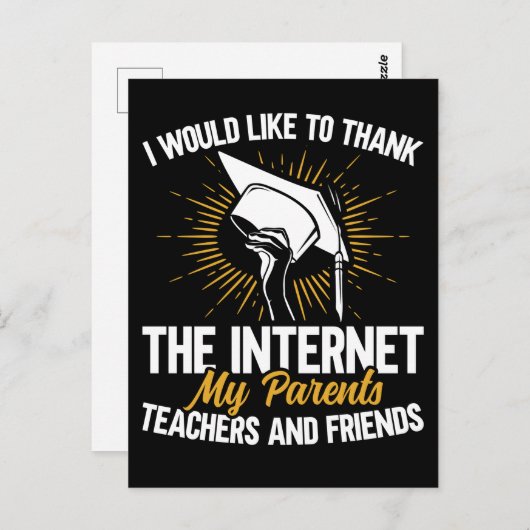 Funny Abschluss Joke Graduate Sarcastic Student Postkarte (Vorne/Hinten)