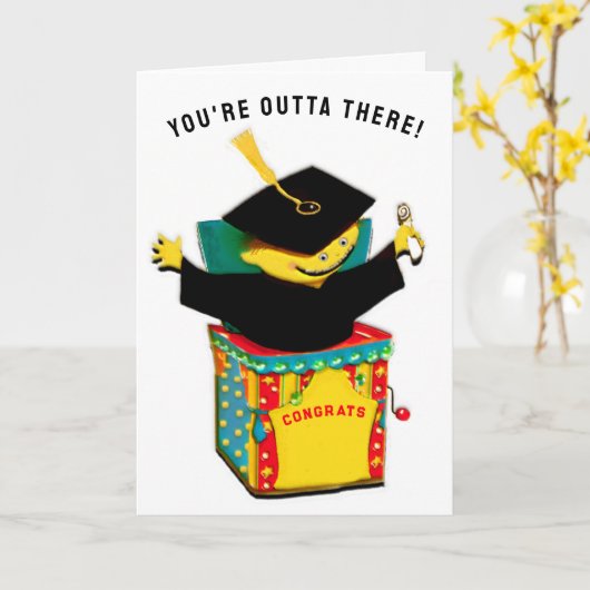 Funny Abschluss Karte (Gelbe Blume)