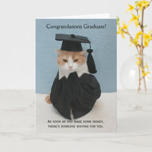 Funny Abschluss Karte (Gelbe Blume)