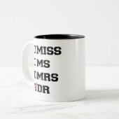 Funny Abschluss Phd Doctor, Miss Dr. Gift Zweifarbige Tasse (Vorderseite Links)