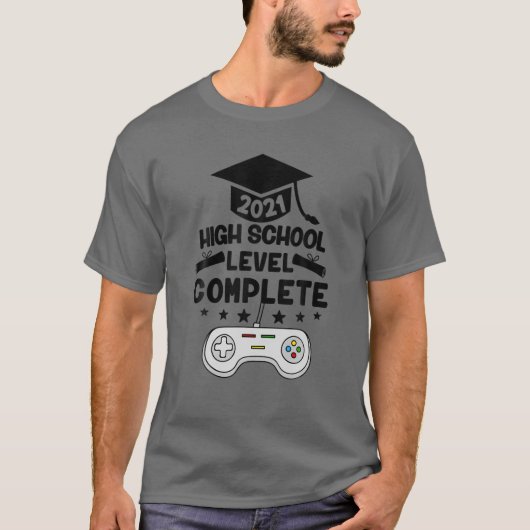 Funny Abschluss Senior Gamer Class of 2021 Gradua T-Shirt (Vorderseite)