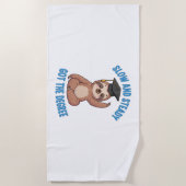 Funny Abschluss Sloth Strandtuch (Vorderseite)