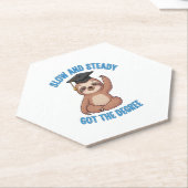 Funny Abschluss Sloth Untersetzer (angewinkelt)