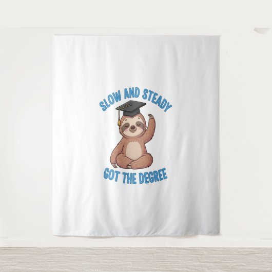 Funny Abschluss Sloth Wandteppich (Vorderseite)