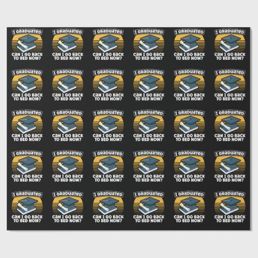 Funny Abschluss Spaß Lazy Student Sleepy Geschenkpapier (Flach)