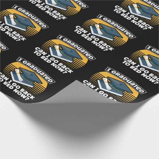 Funny Abschluss Spaß Lazy Student Sleepy Geschenkpapier (Ecke)