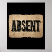 Funny Absent Speech Costume For Boys And Girls Poster (Vorne)