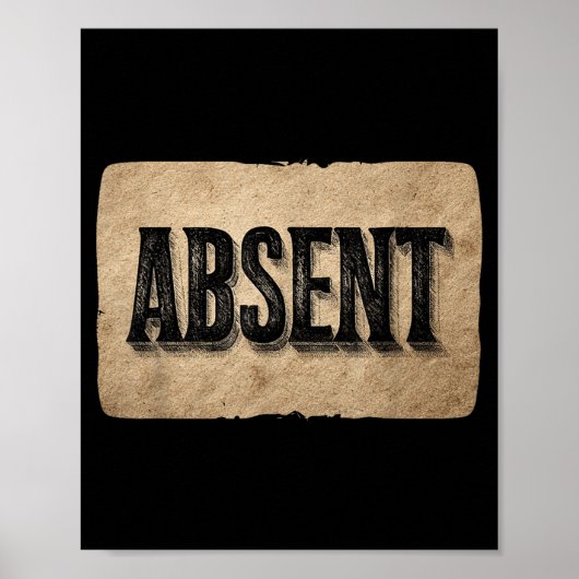 Funny Absent Speech Costume For Boys And Girls Poster (Vorne)