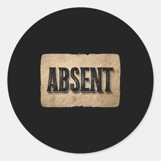 Funny Absent Speech Costume For Boys And Girls Runder Aufkleber (Vorderseite)