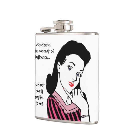 Funny Abstinence Concept Flachmann (Links)