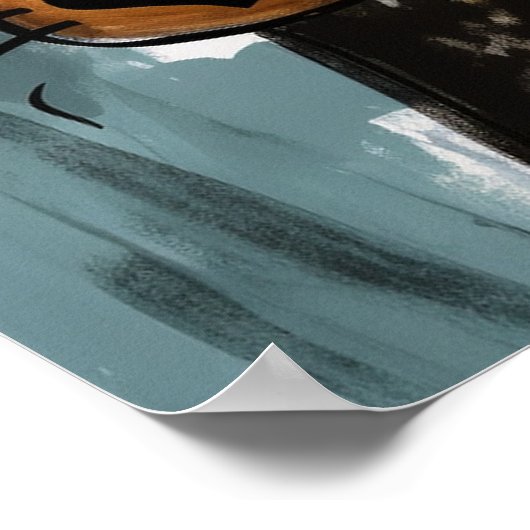 Funny Abstrakt Hunde Poster (Ecke)