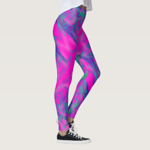 Funny Abstrakt Paint Pink Blue Türkise Leggings