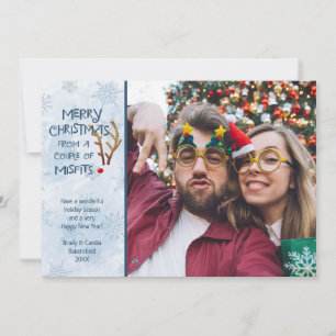 Funny Abstrakt Red Nosed Rentier - von Fehlbildung Feiertagskarte