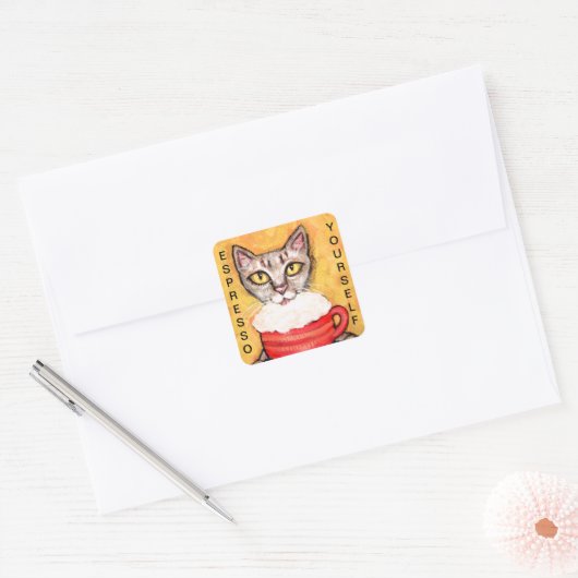 Funny Abyssinian Cat Collection Stickers (Umschlag)