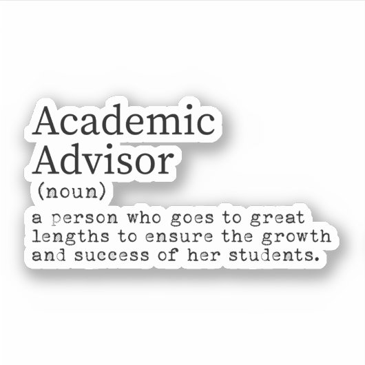 Funny Academy Advisor - Definition Aufkleber (Vorderseite)