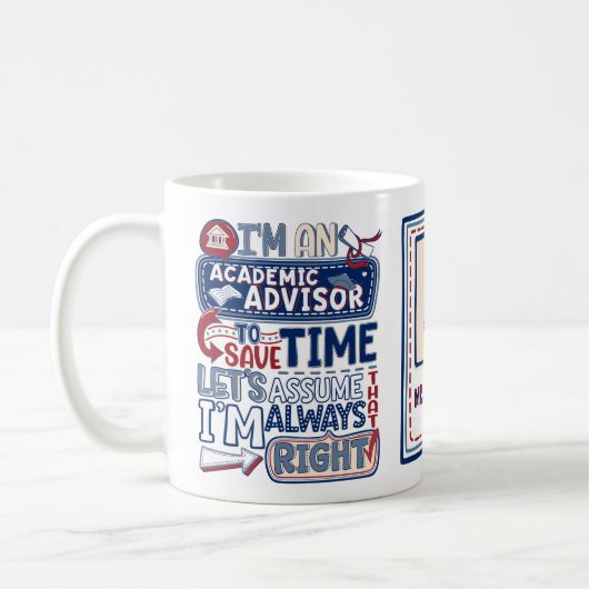 Funny Academy Advisor immer richtig Tasse (Links)