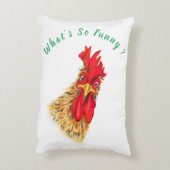 Funny Accent Kissen mit überraschendem Rooster (Rückseite(Vertikal))