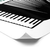 Funny Accordion Geschenk für Männer Frauen Spaß Mu Poster (Ecke)