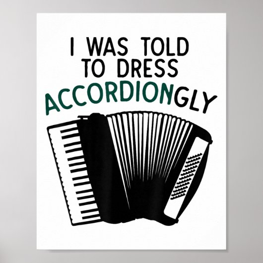 Funny Accordion Geschenk für Männer Frauen Spaß Mu Poster (Vorne)