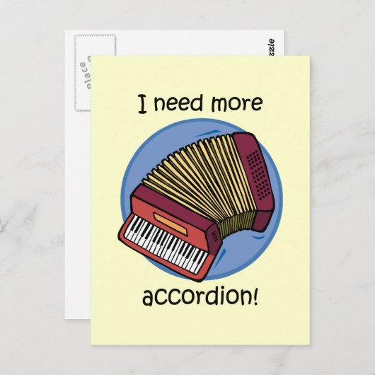 Funny accordion postkarte (Vorne/Hinten)