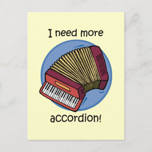 Funny accordion postkarte