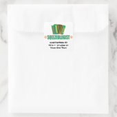 Funny Accordion Quadratischer Aufkleber (Tasche)
