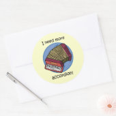 Funny accordion runder aufkleber (Umschlag)