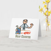 Funny Accountant Bean Counter Karte (Gelbe Blume)