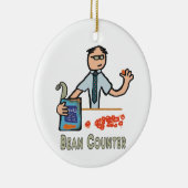Funny Accountant Bean Counter Keramik Ornament (Rechts)