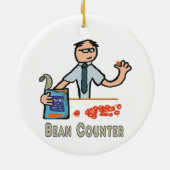 Funny Accountant Bean Counter Keramik Ornament (Hinten)