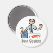 Funny Accountant Bean Counter Magnet (Vorderseite/Rückseite)