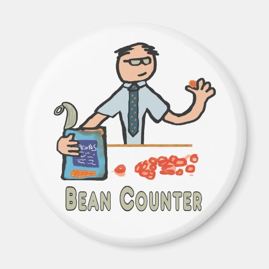 Funny Accountant Bean Counter Magnet (Vorne)
