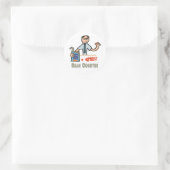 Funny Accountant Bean Counter Runder Aufkleber (Tasche)