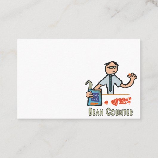 Funny Accountant Bean Counter Visitenkarte (Vorderseite)
