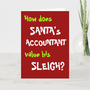 Funny Accountant Christmas Card and Joke Feiertagskarte