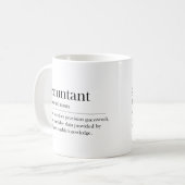 Funny Accountant Definition Geschenk für Buchhalte Kaffeetasse (Vorderseite Links)