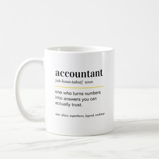 Funny Accountant Definition Gift Kaffeetasse (Links)