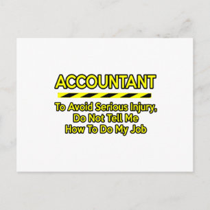 Funny Accountant .. Erzähl mir nichts Postkarte