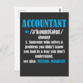 Funny Accountant Gift Idea Definition Buchführung Postkarte (Vorne/Hinten)